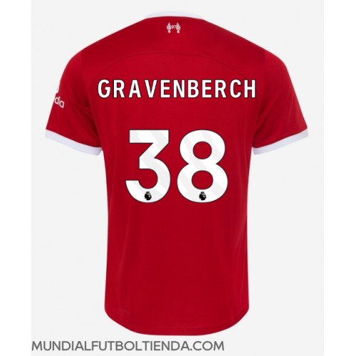 Camiseta Liverpool Ryan Gravenberch #38 Primera Equipación Replica 2023-24 mangas cortas